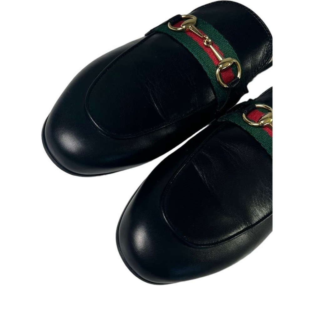 Gucci Princetown Horsebit Leather Web Stripe Accent Mules EU 38.5 - Picture 6 of 12